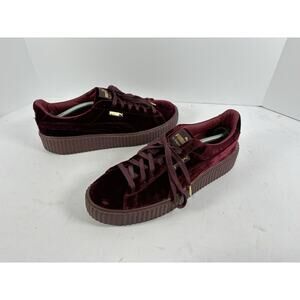 Puma Fenty Rihanna Creeper Velvet Burgundy Mens 12 Platform